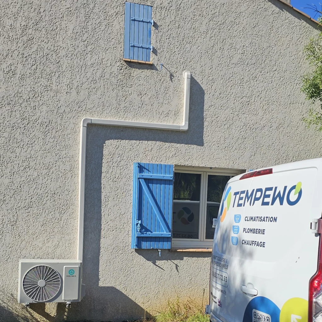 Installation extérieure climatisation